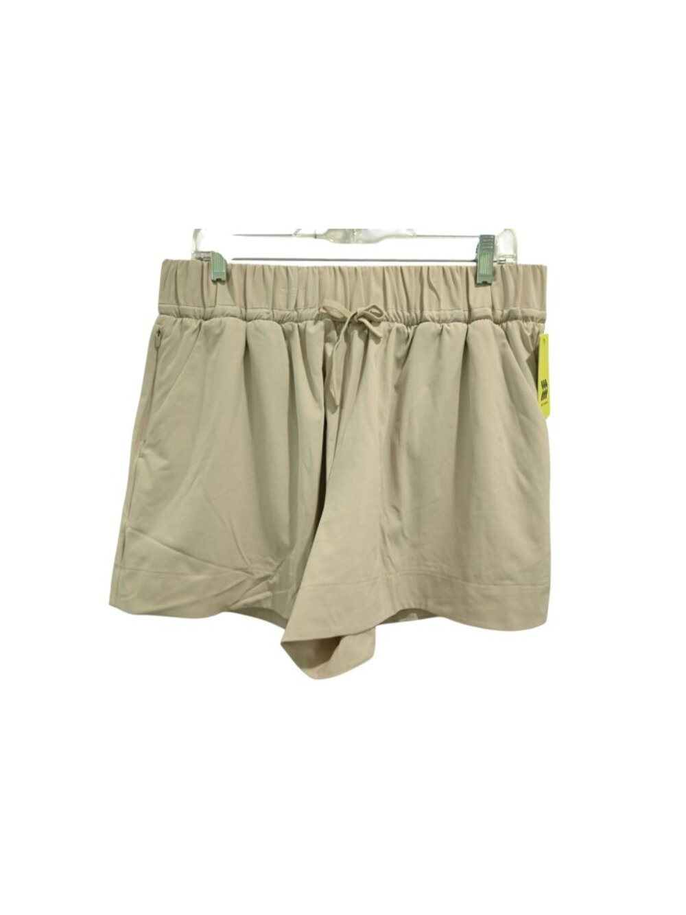 NWT All In Motion 3.5" Wide Leg Shorts Sz L Beige High Rise Quick Dry Athletic
